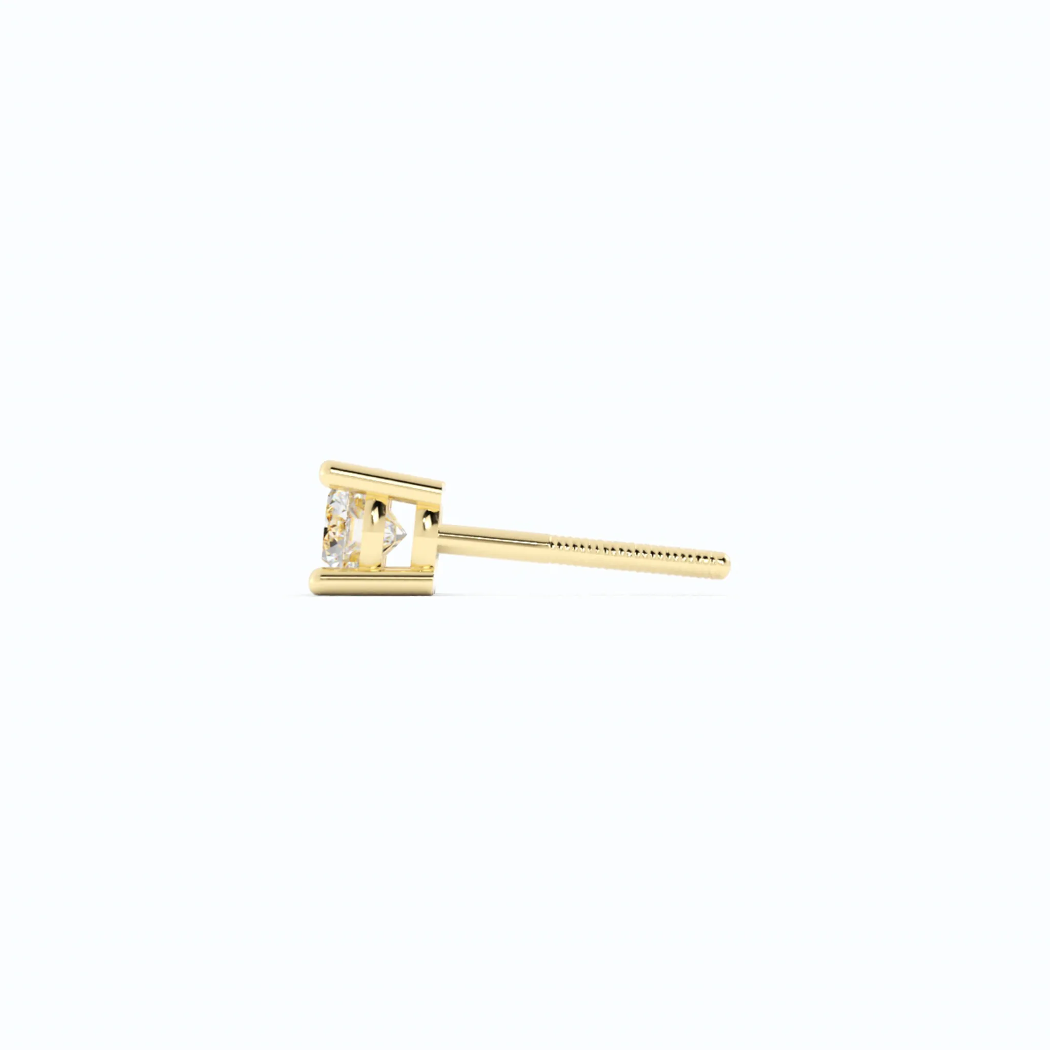 0.25ct Lab Grown Diamond Round Solitaire 14K Yellow Gold Earring