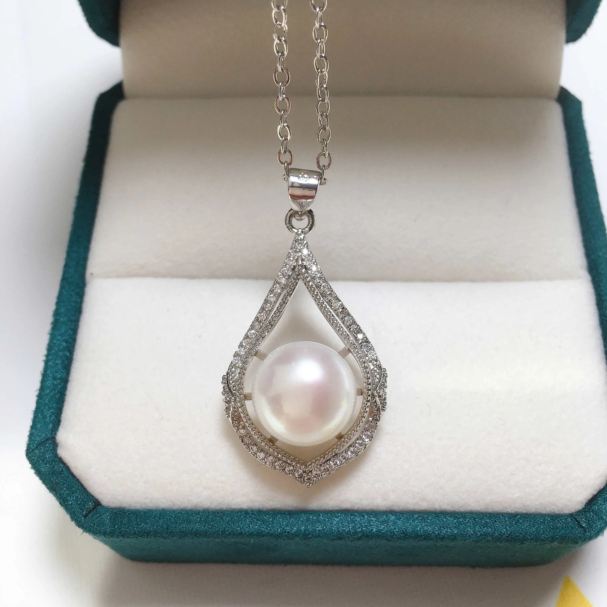 100% Real Natural Pearl Necklace 11-12mm Big Pearl Pendant