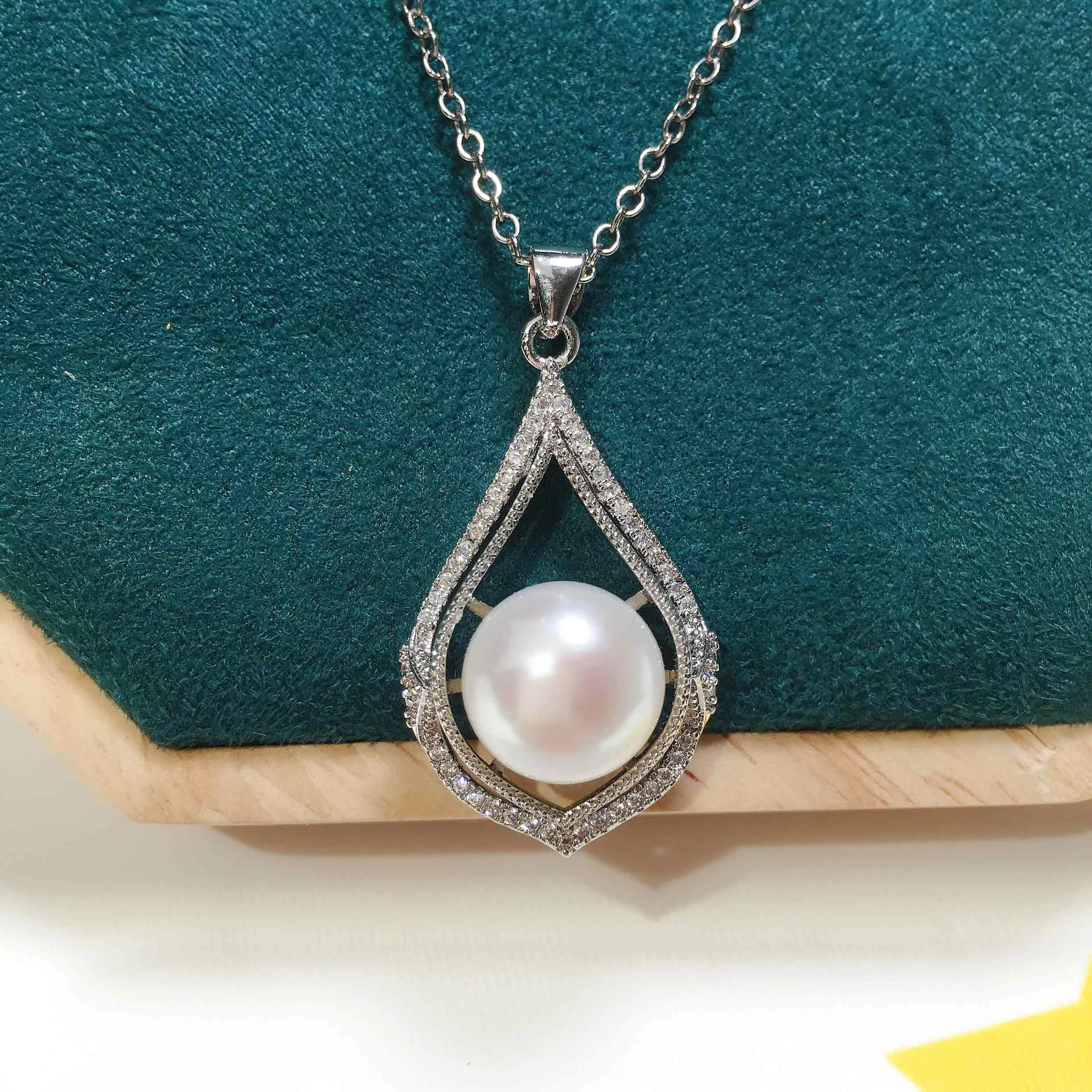 100% Real Natural Pearl Necklace 11-12mm Big Pearl Pendant