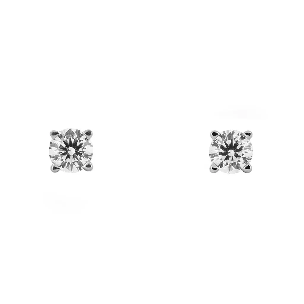 1.00ctw Round Diamond Stud Earrings - 4 Prong