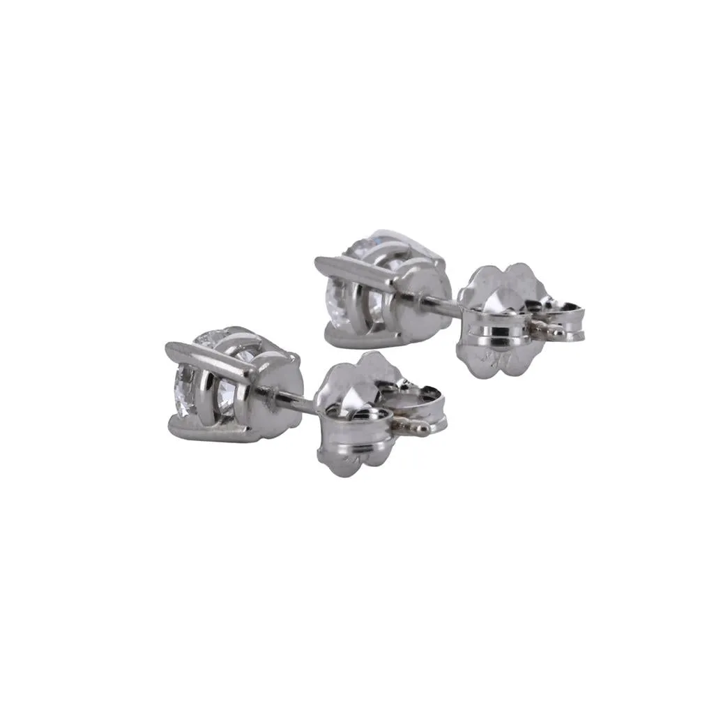 1.00ctw Round Diamond Stud Earrings - 4 Prong