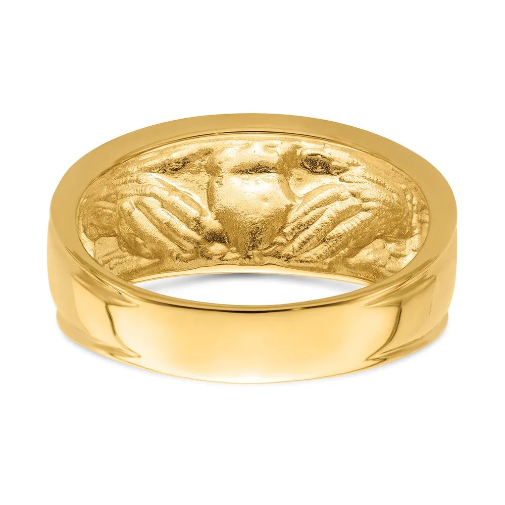 10k Polished Men's Claddagh Band-10D1874