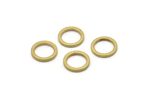 12mm Circle Connectors - 25 Raw Brass Circle Connectors (12x1.5mm) N0440