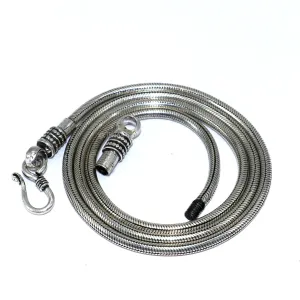 18" to 26" long 3mm screw chain 925 sterling silver handmade snake chain pendant chain, necklace chain, oxidized silver trendy style CH585