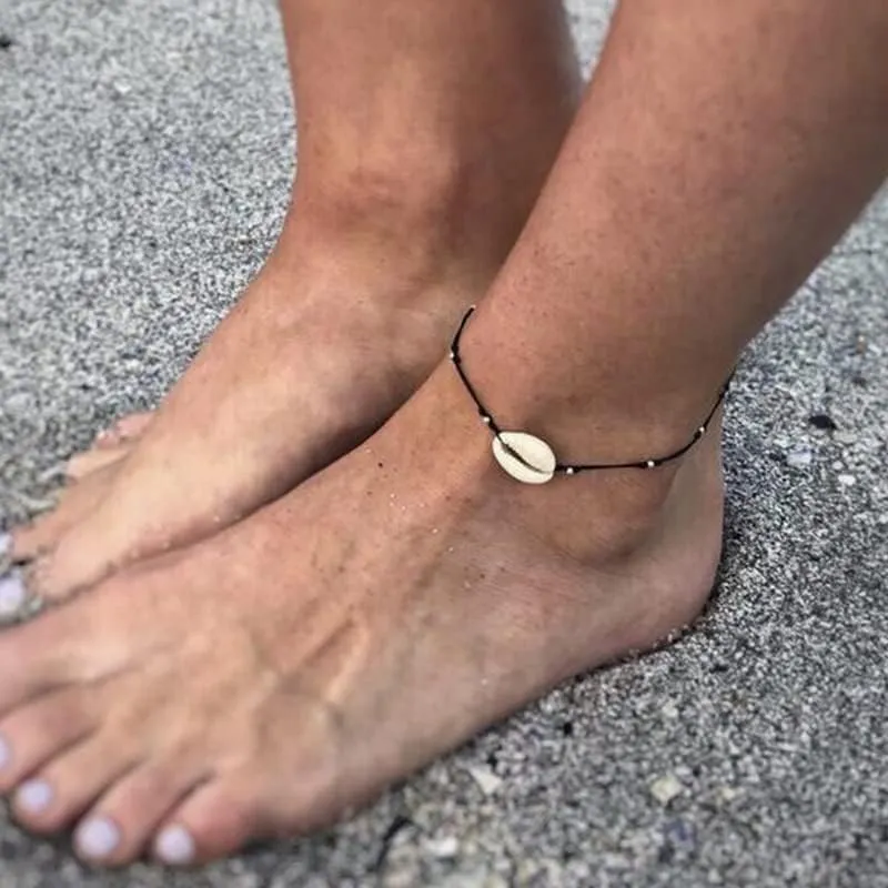 2023 Jewelry Leg Fashion Shells Anklet Bracelets Women Handmade Beaded Friendship Strand Bracelet Anklet for Female