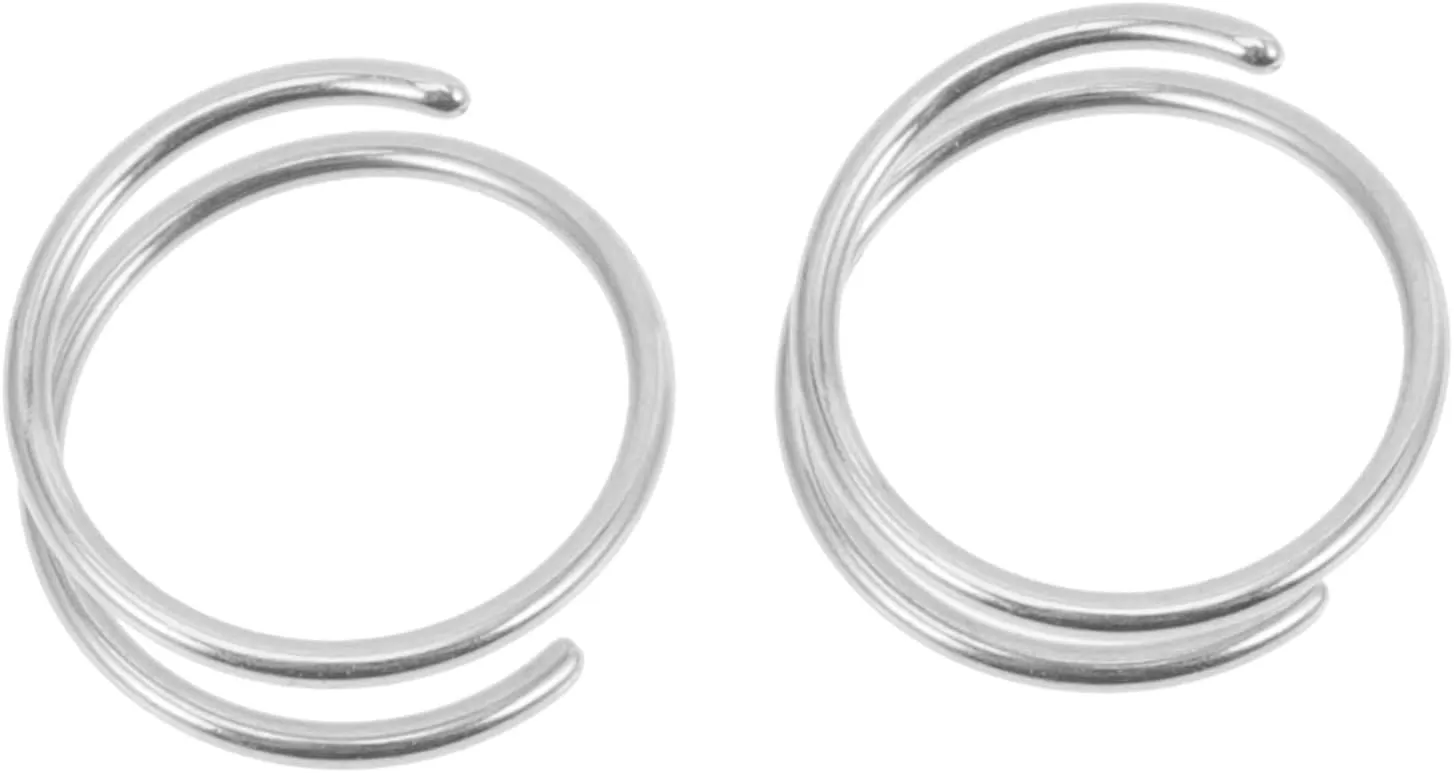 2Pcs Double Hoops Nose Ring Stainless Steel Spiral Nose Jewelry for Women Fashionable Nose Hoops present for Special Occasions