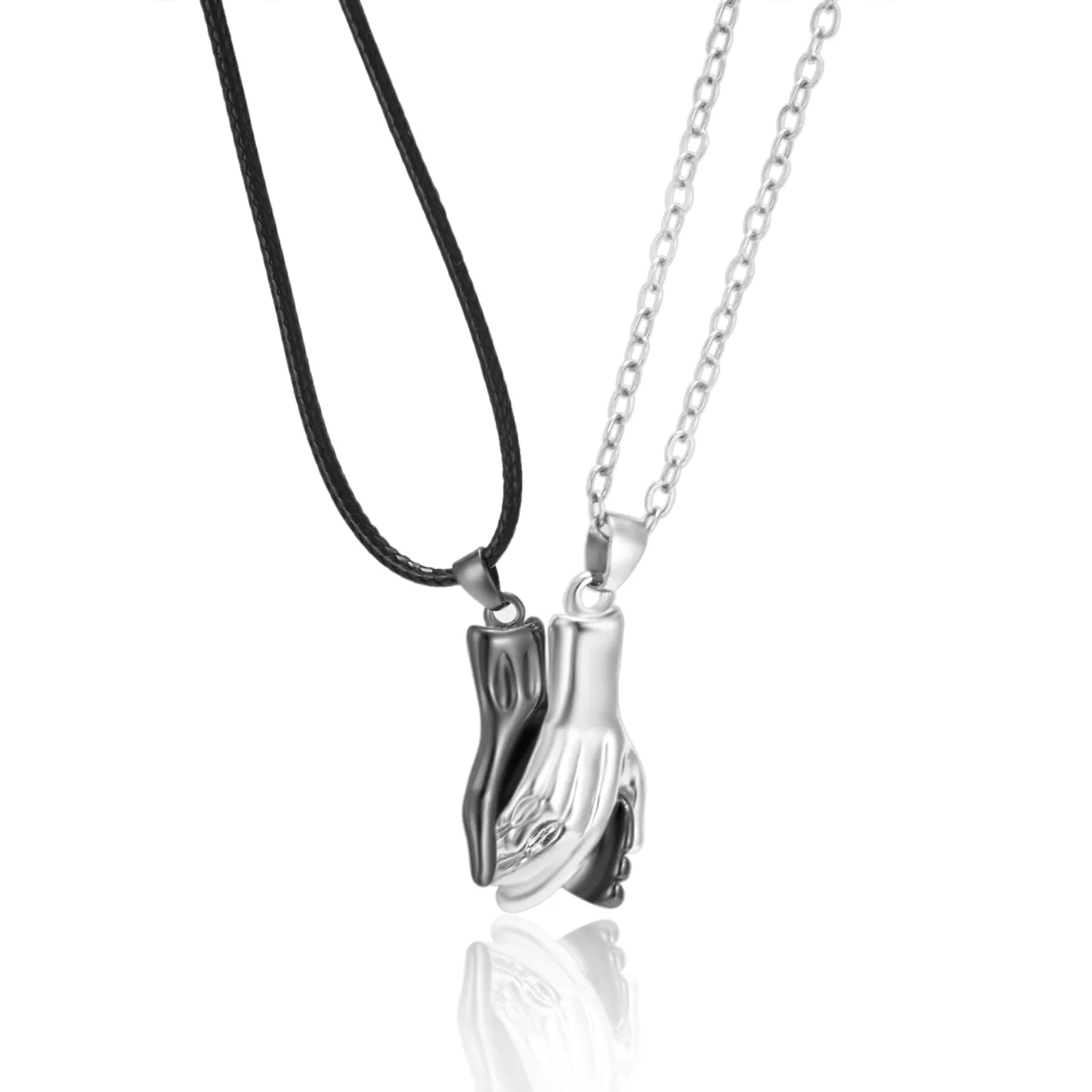 2Pcs Magnetic Heart Couple Necklace For Women Valentine&#39;s Day Sweater Chain For Best Friend Lovers Wedding Party Gift Jewelry