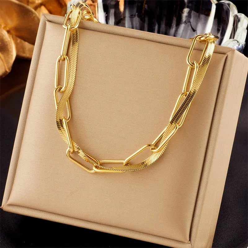 316L Stainless Steel Heart Pearl Eye Butterfly Pendant Necklace For Women