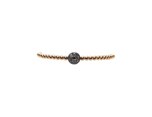 3MM Diamond Evil Eye Bracelet in Rose Gold