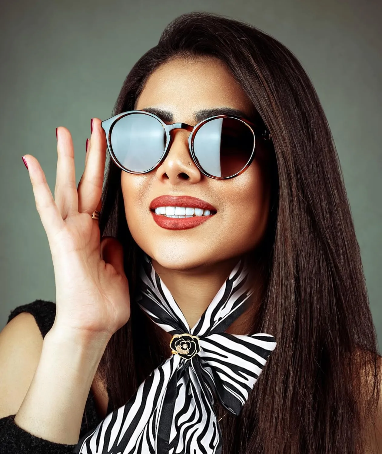 3pcs Fashion Scarf Ring Clip 3 Rings Silk Scarves Clip For Women Shawl Clip Buckle Gold Smooth Scarf Brooches Buckle