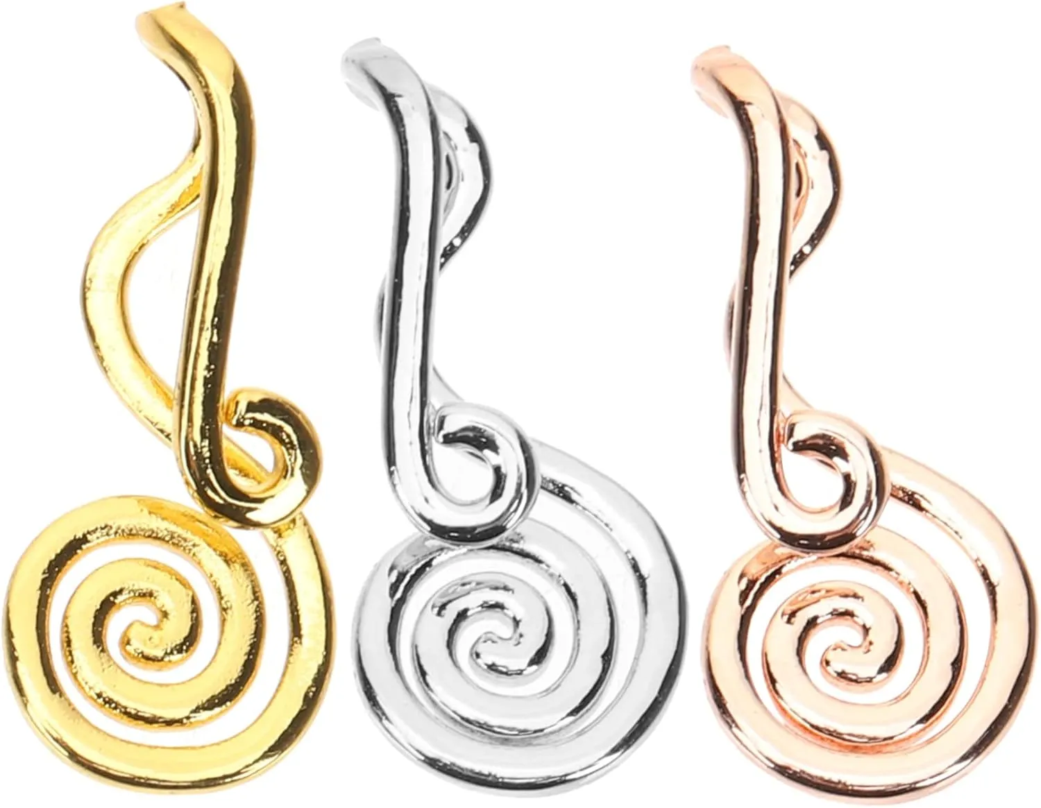 3pcs Metal Nose Ring Hoops Nose Cuff Fake Nose Rings for Men Women Non Piercing Nose Jewelry
