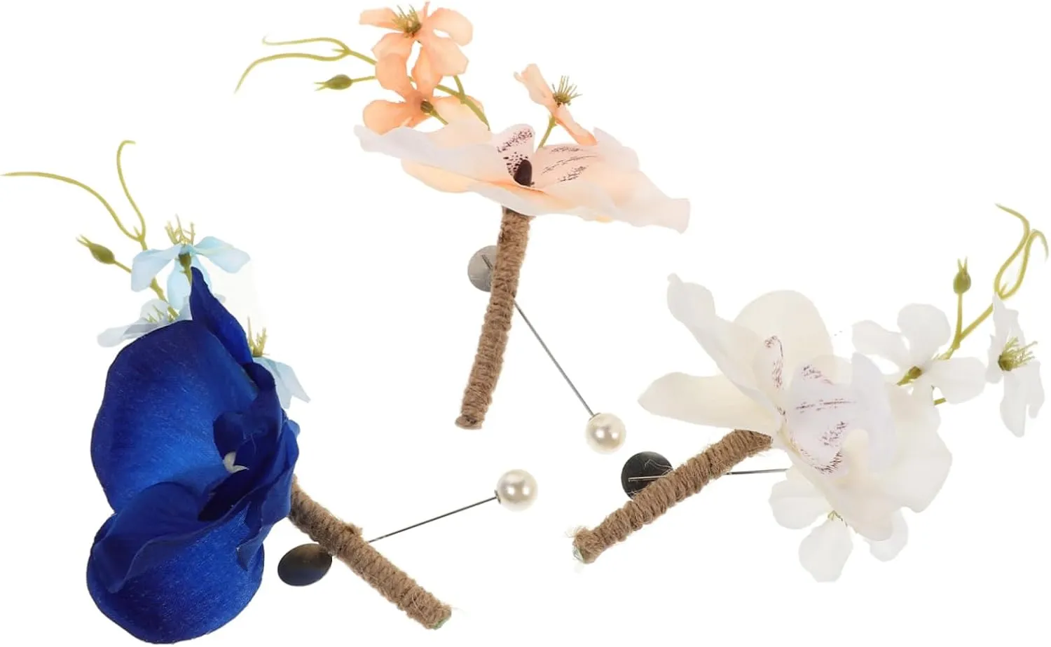 3pcs Orchid Flower Brooch Elegant Lapel Pins for Weddings Proms Special Occasions Durable Silk Floral Accessories for Groomsmen Bridesmaids