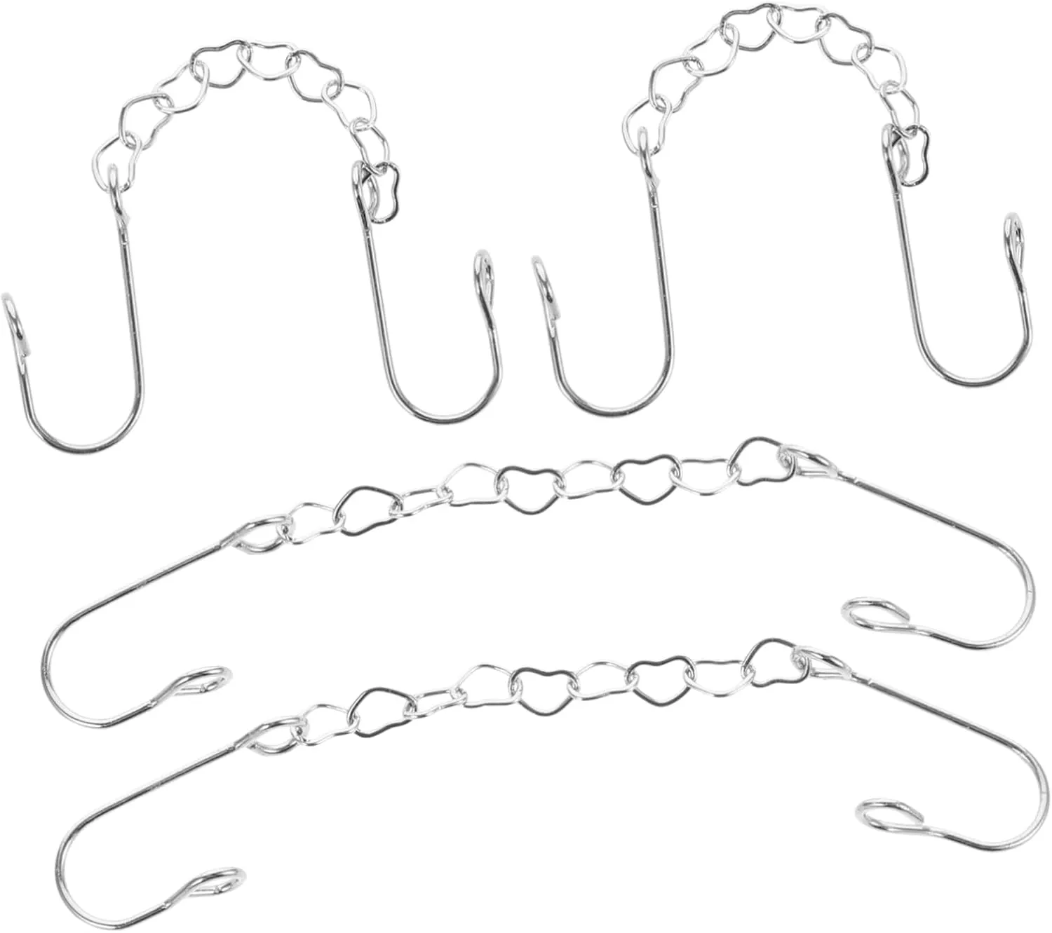4pcs Nose Ring Chain Heart Non Piercing Jewelry Metal Nose Decor for Women