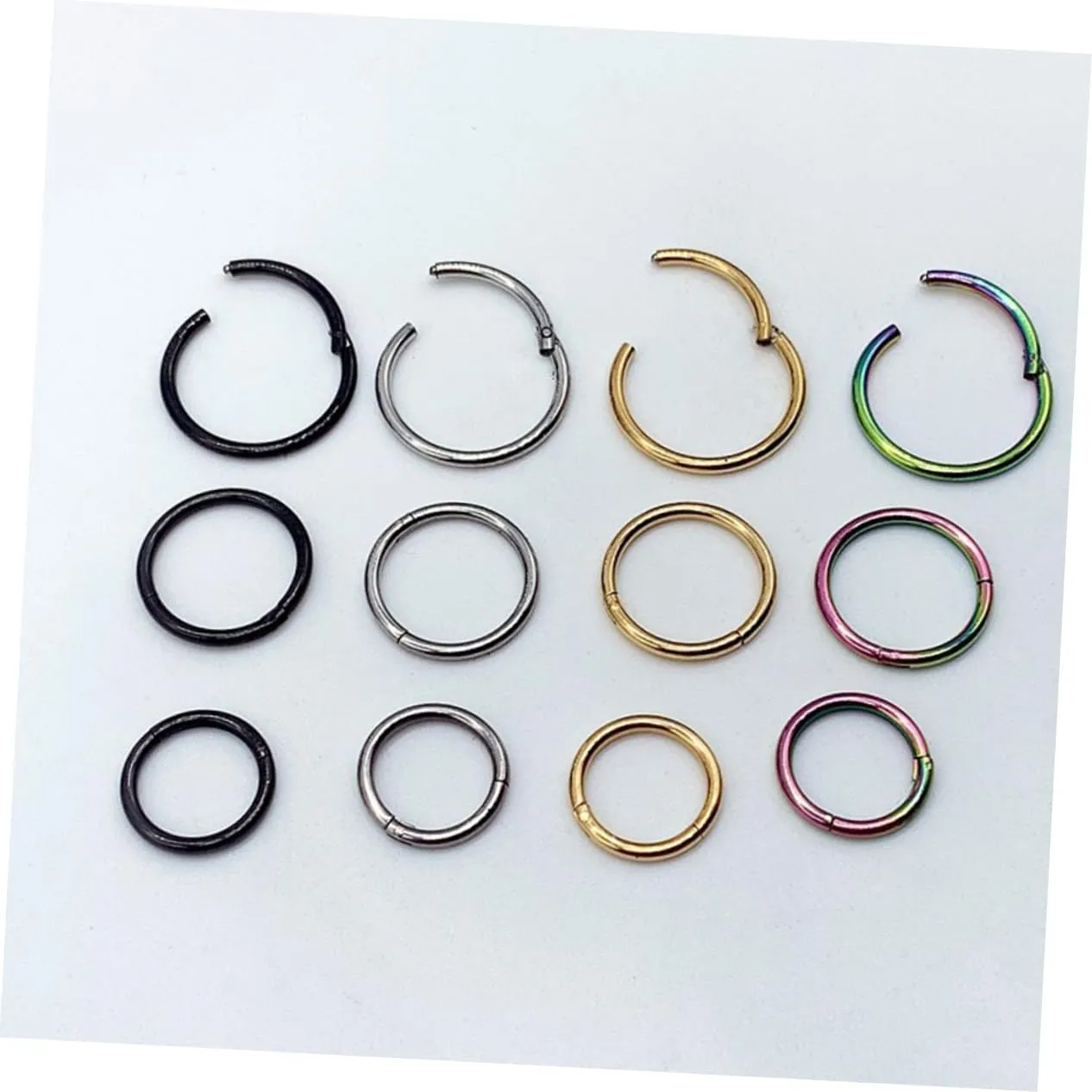 5pcs Closed Nose Ring Nose Rings Nose Hoops Nose Piercing Jewelry Fake Nose Ring Nose Jewelry Body