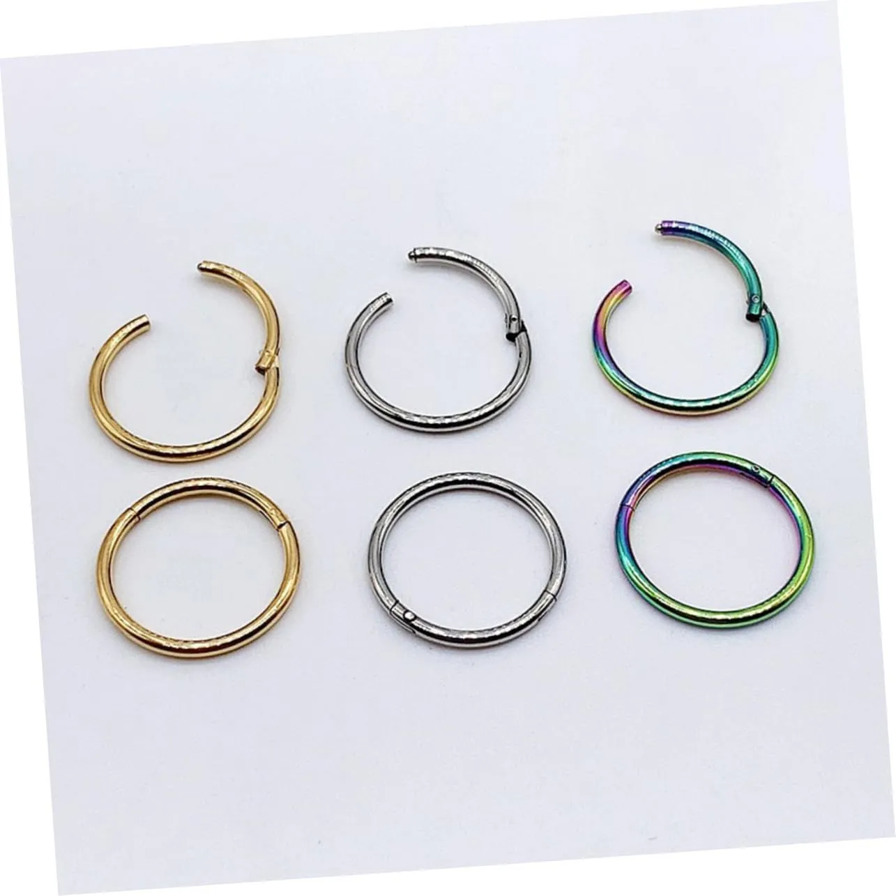 5pcs Closed Nose Ring Nose Rings Nose Hoops Nose Piercing Jewelry Fake Nose Ring Nose Jewelry Body