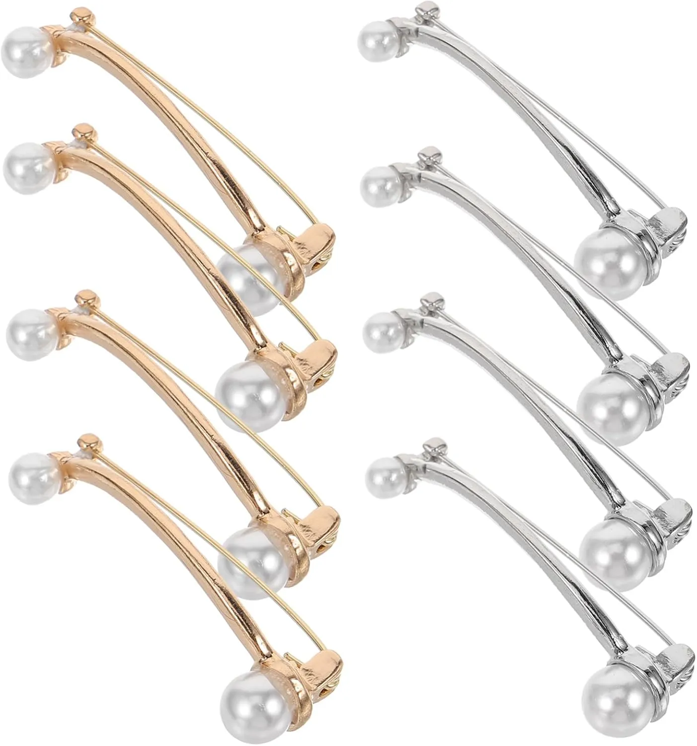 8pcs Elegant Brooch Safety for Dress Cardigan Pants Waist Clips Design Delicate Accessories for Women for Casual Formal Wear