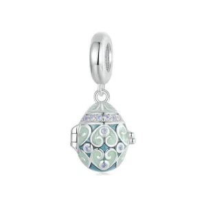 925 Sterling Silver Easter Egg Diy Pendant