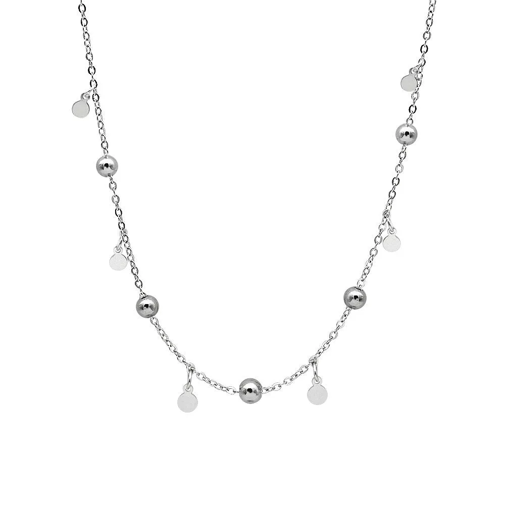 925 Sterling Silver Necklace Wafer Necklace For Women Elegant