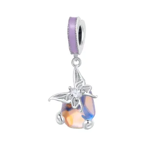 925 Sterling Silver Pastoral Butterfly Necklace Pendant