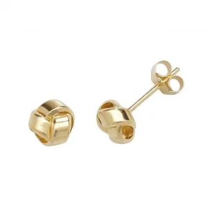 9ct  Yellow  Gold  Knot  Studs  Earrings  ES352
