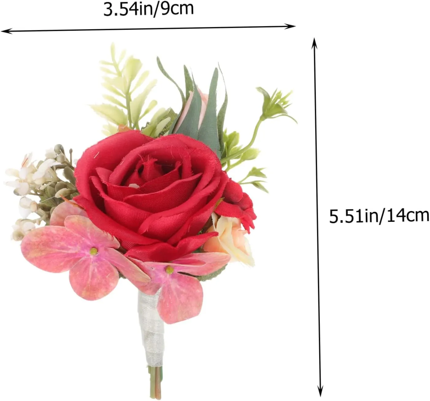 ABOOFAN Skin-Friendly Wedding Corsage 2pcs Artificial Flower Corsages Men's Brooches for Gothic Wedding Decor