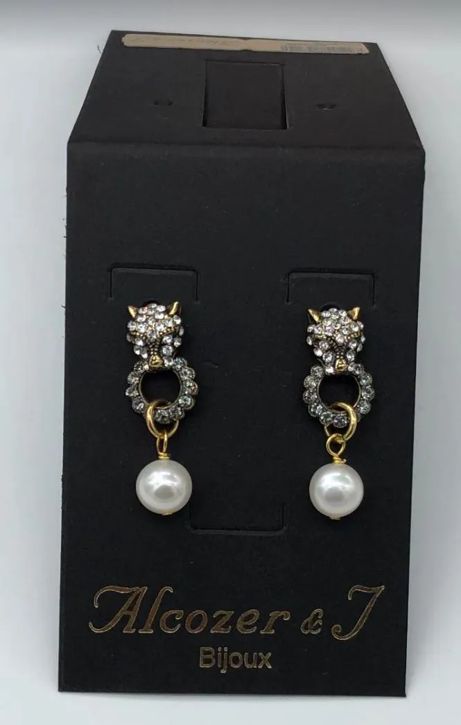 Alcozer Panther Earrings