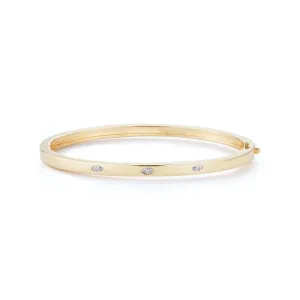 Alexa Jordyn Marquise Diamond Bangle in Yellow Gold