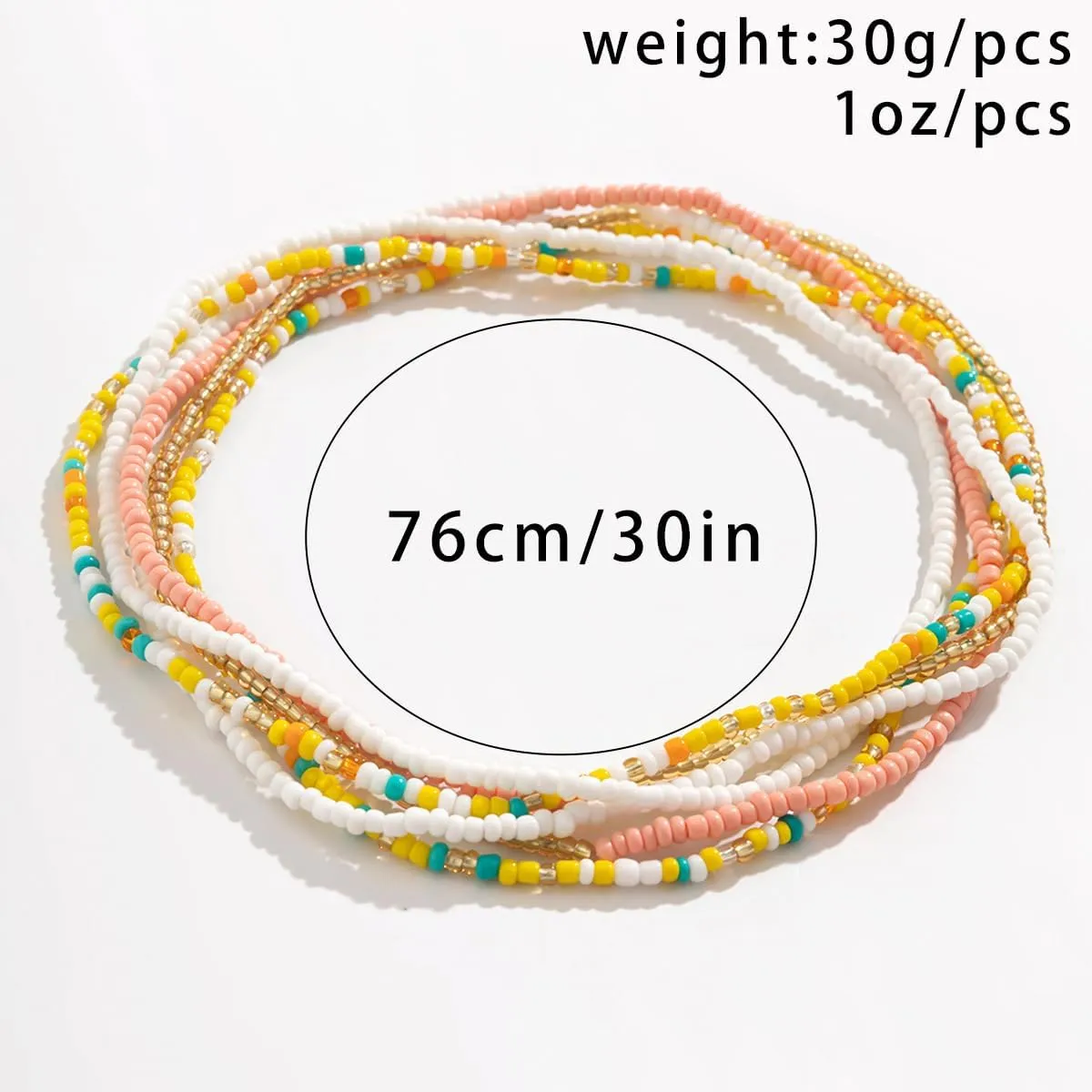 ALEXTINA Dainty Waist Beads Chain Layered Summer Corlorful Belly Chains Bikini Beach Jewelry Body Chain for Women