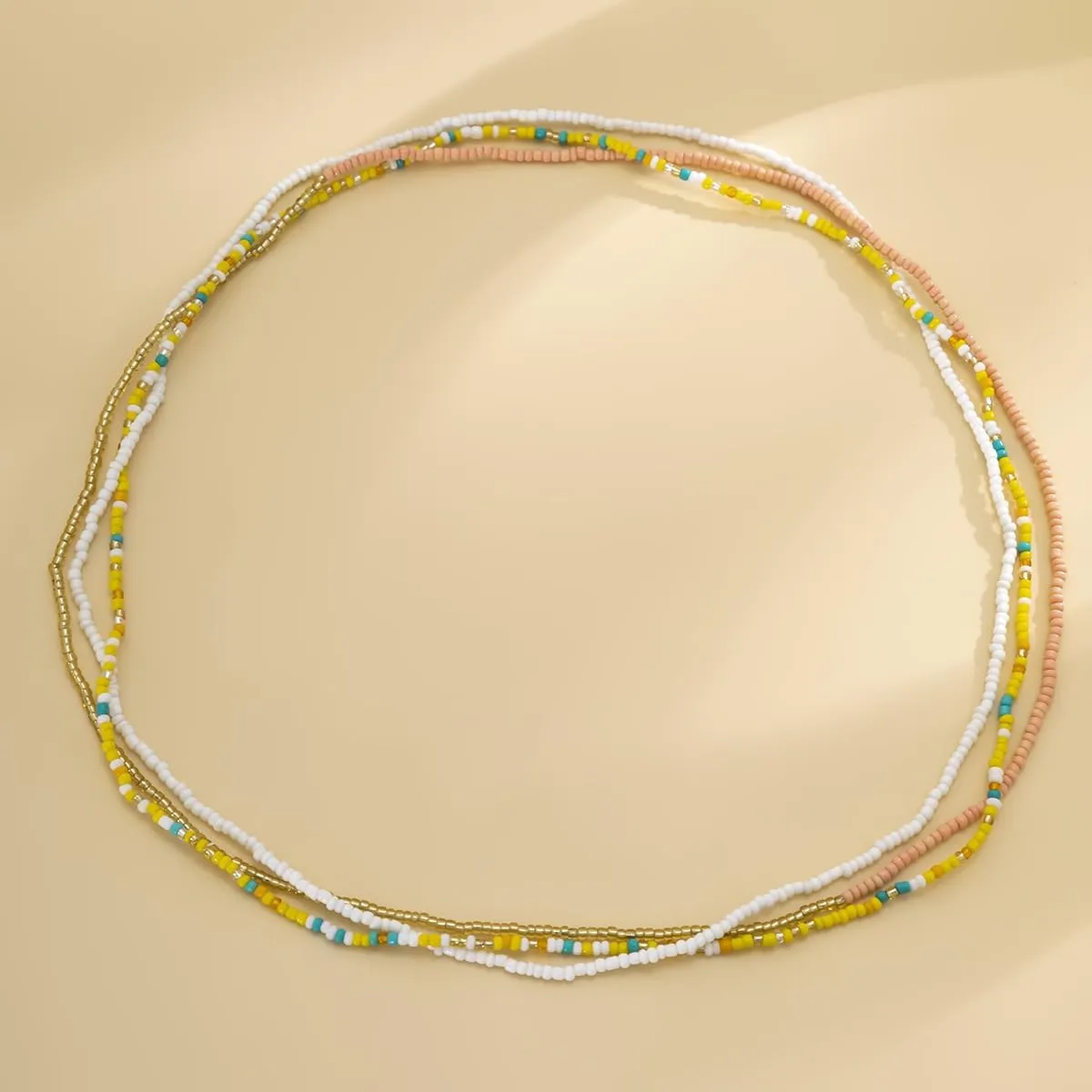 ALEXTINA Dainty Waist Beads Chain Layered Summer Corlorful Belly Chains Bikini Beach Jewelry Body Chain for Women