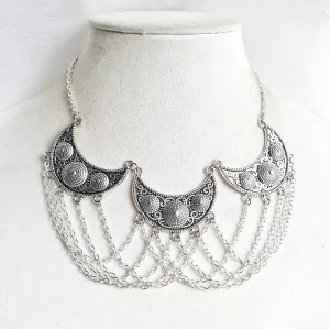 All Chained Up Medieval Necklace Moon Goddess