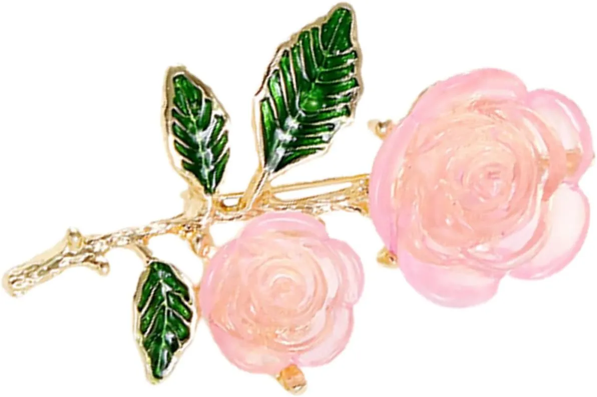 Alloy Flower Brooch Pin for Women Rhinestone Brooch Jewelry Lapel Pin Clothing Decor