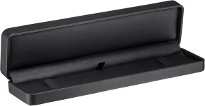 ALLURE - Rich Leatherette Bracelet Box, Premium Black Luxury Diamond Bracelet Case, Soft Velvet Interior. With Matching Black Interior Leather Ideal for Proposals, Engagement, Wedding Anniversary