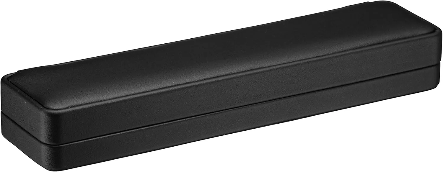 ALLURE - Rich Leatherette Bracelet Box, Premium Black Luxury Diamond Bracelet Case, Soft Velvet Interior. With Matching Black Interior Leather Ideal for Proposals, Engagement, Wedding Anniversary