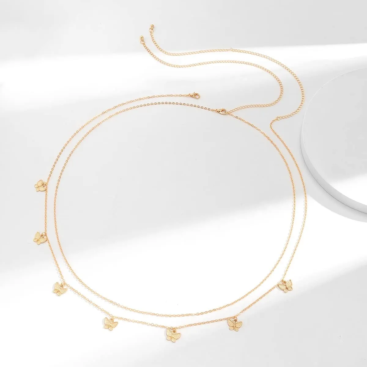 AoedeJ Silver Gold Layered Waist Chain Belly Jewelry Summer Beach Body Chains for Women