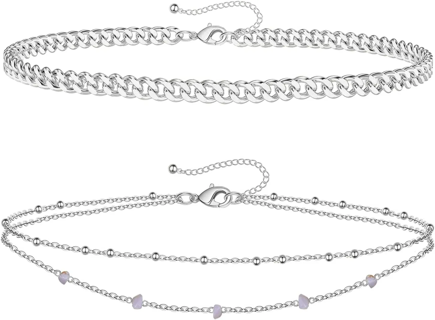 AoedeJ Silver Waist Chain Silver Waist Beads Chain Silver Belly Chains for The Waist Chains for Women Belly Chain Jewelry for Women