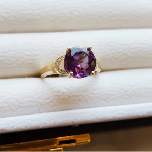 Arizona Amethyst Gold Jewelry Peekaboo Arizona Amethyst Ring