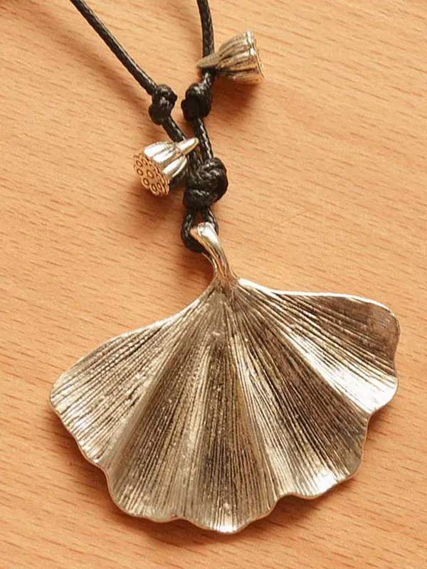Artistic Retro Vintage Alloy Leaf  Necklace