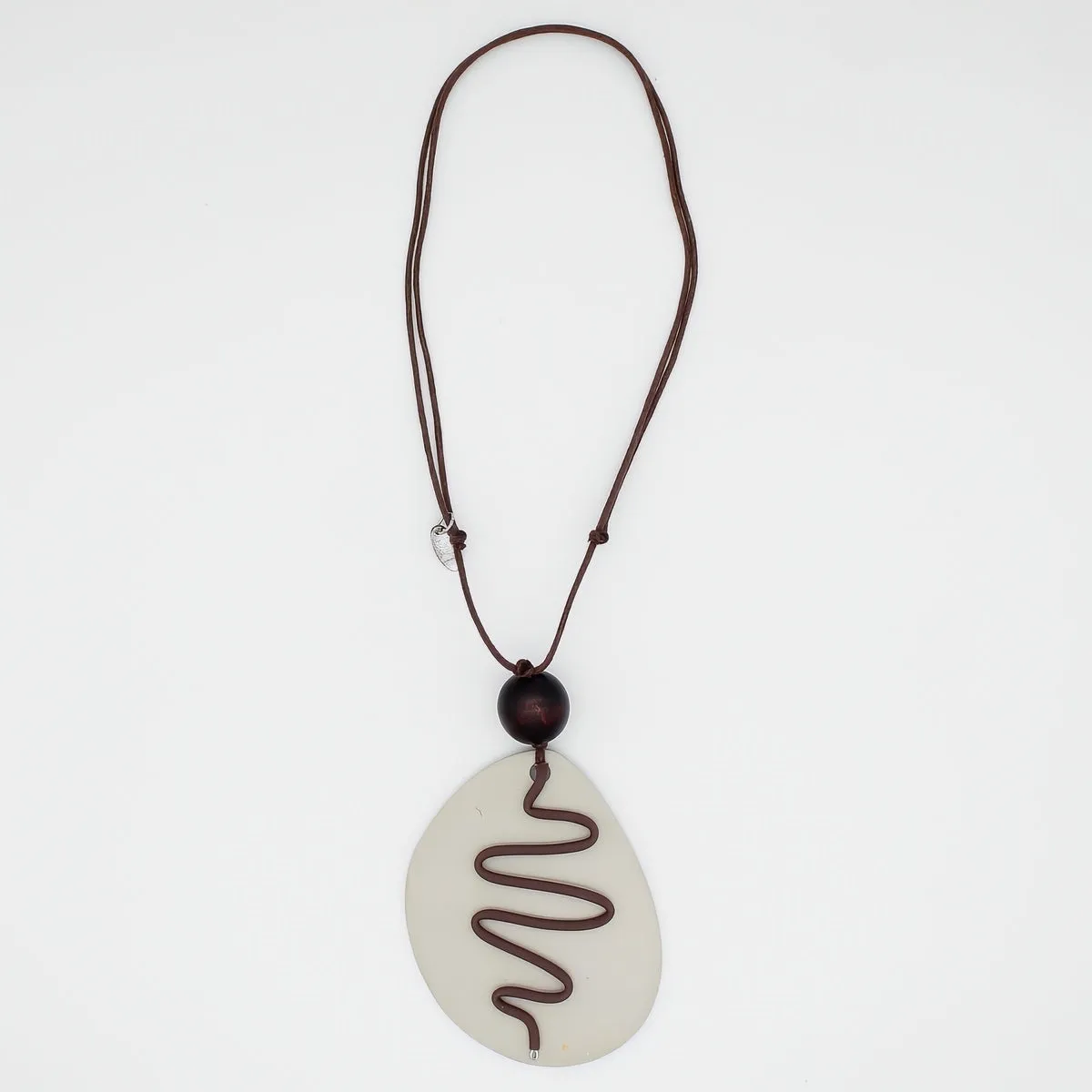 Artistic Taupe Pendant Necklace