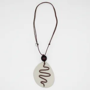 Artistic Taupe Pendant Necklace