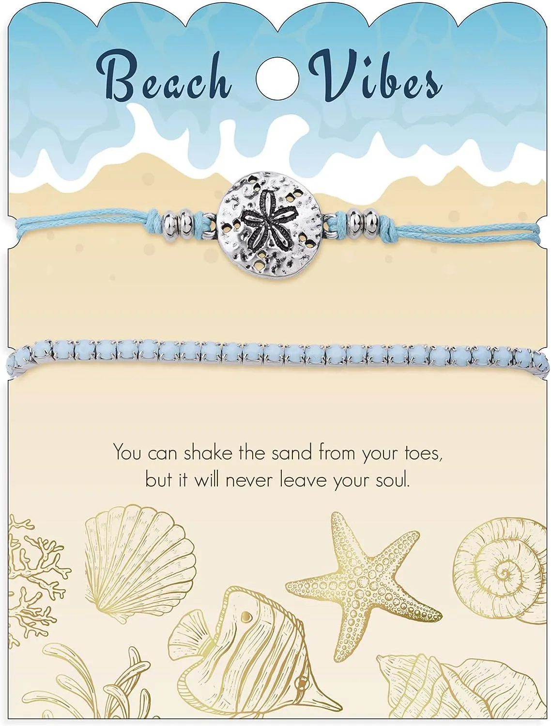 Beach Bracelets for Women Boho Starfish Turtle Conch Shell Anklets Turquoise Beaded Stretch Bracelets Adjustable Ankle Bracelets Chain Foot Jewelry for Women