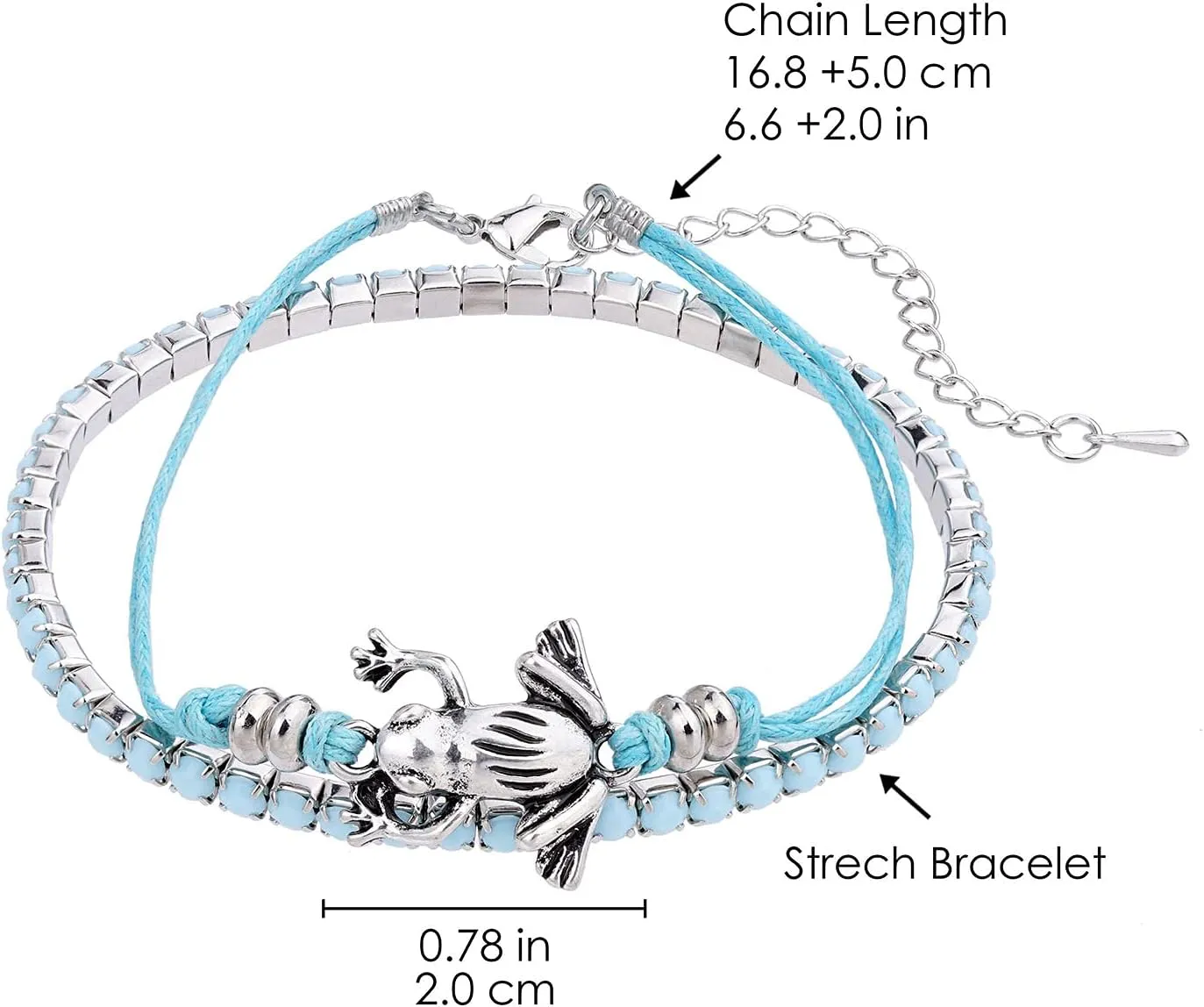 Beach Bracelets for Women Boho Starfish Turtle Conch Shell Anklets Turquoise Beaded Stretch Bracelets Adjustable Ankle Bracelets Chain Foot Jewelry for Women