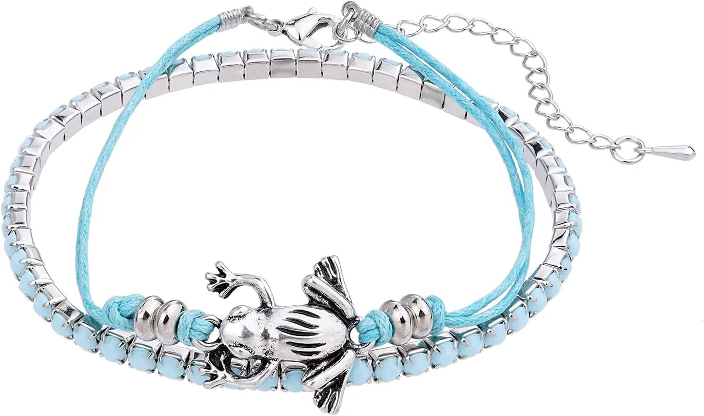 Beach Bracelets for Women Boho Starfish Turtle Conch Shell Anklets Turquoise Beaded Stretch Bracelets Adjustable Ankle Bracelets Chain Foot Jewelry for Women