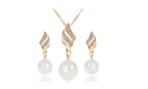 Beautiful Pearl Wedding Party Jewellery Sets For Women