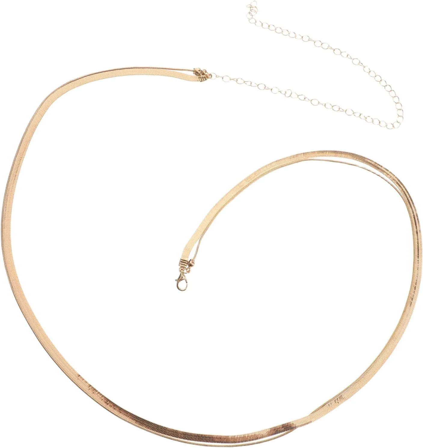 Belly Chain for Women Adjustable Double Waist Jewelry Durable Snake Bone Design Eye Catching Body Chain for Summer Dresses Beach Wear