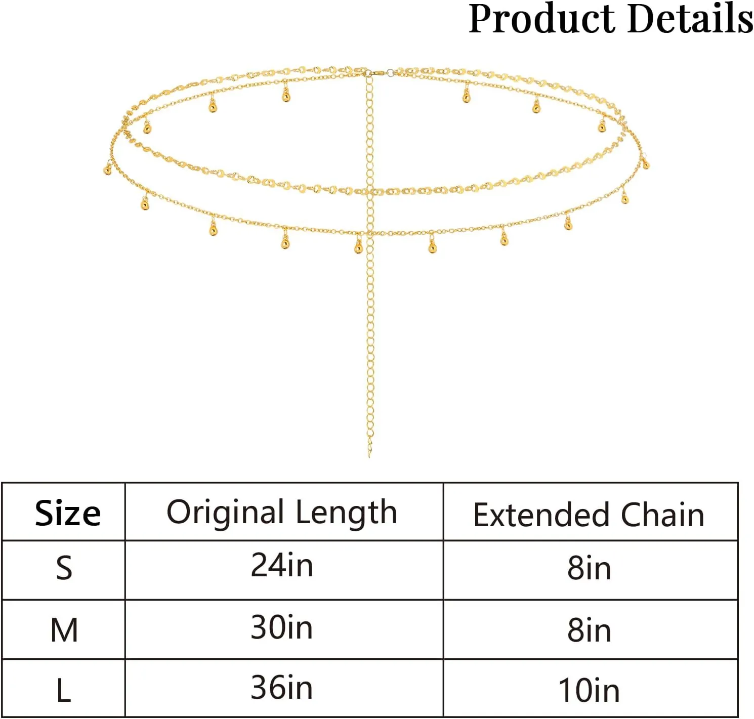 Belly Chain for Women Gold Layered Sequins Beads Waist Chains Adjustable Spiral Body Chain Body Jewelry Accessories for Bikini Beach