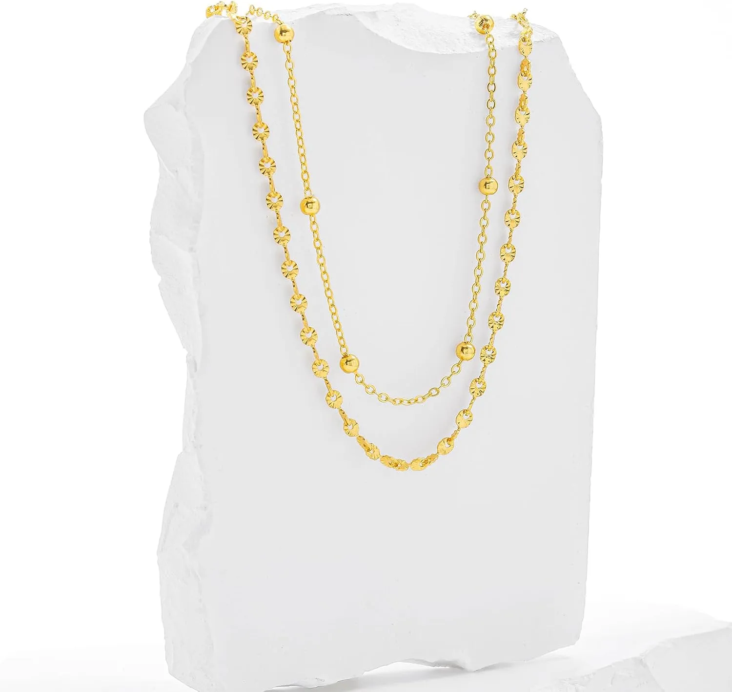 Belly Chain for Women Gold Layered Sequins Waist Chains Adjustable Beads Body Chain Body Jewelry Accessories for Bikini Beach