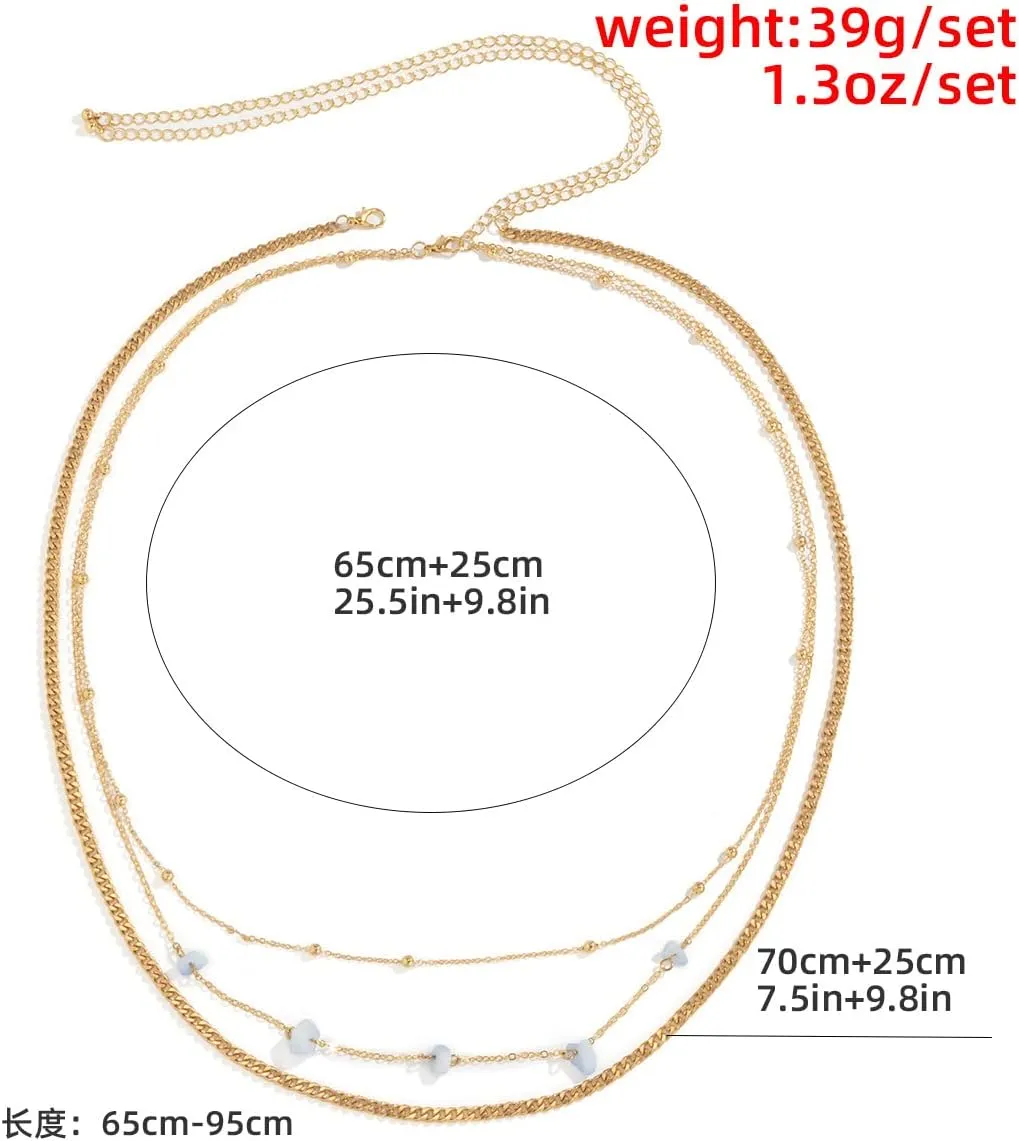 Belly Chain Rhinestone Shell Multi Layer Waist Chain Beach Sexy Body Jewelry Chain for Women