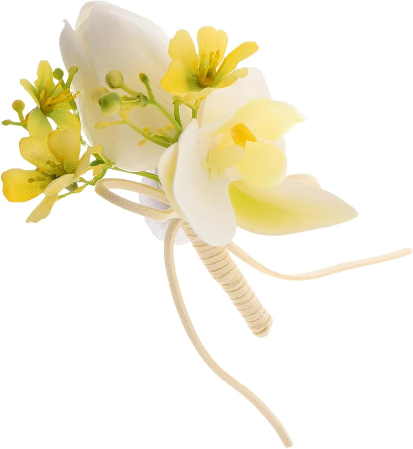 BESPORTBLE Elegant Men's Formal Corsage Western Wedding Boutonniere Set Groom and Groomsmen Flower Pin