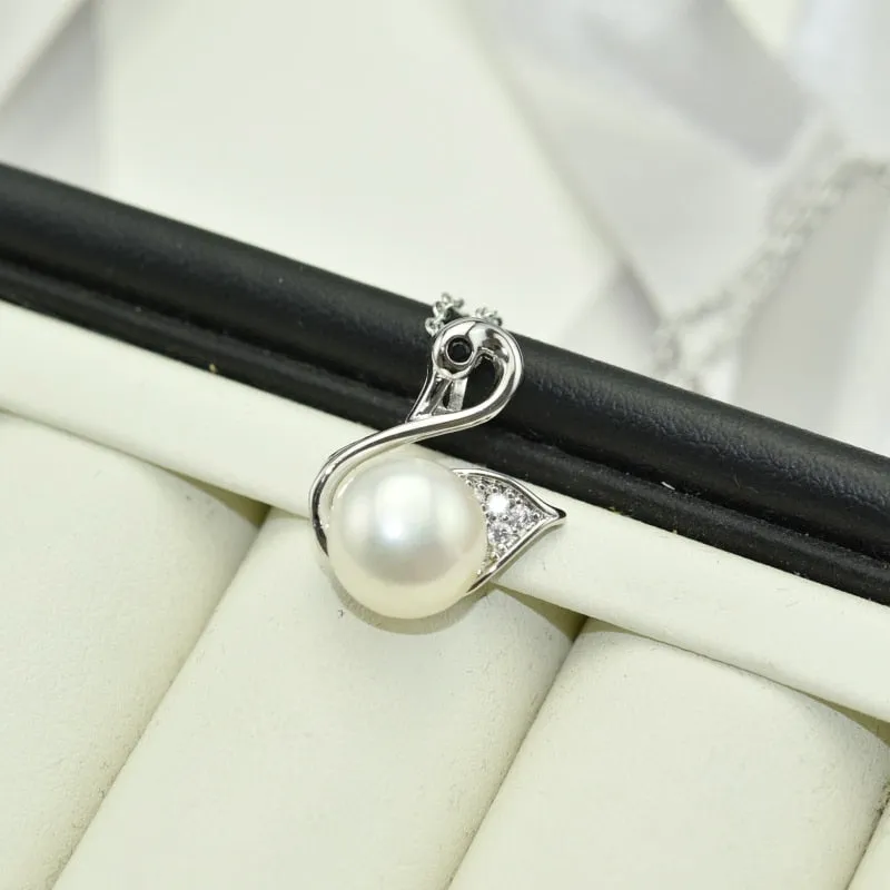 Big High Quality Pearl Jewelry Swan Necklace