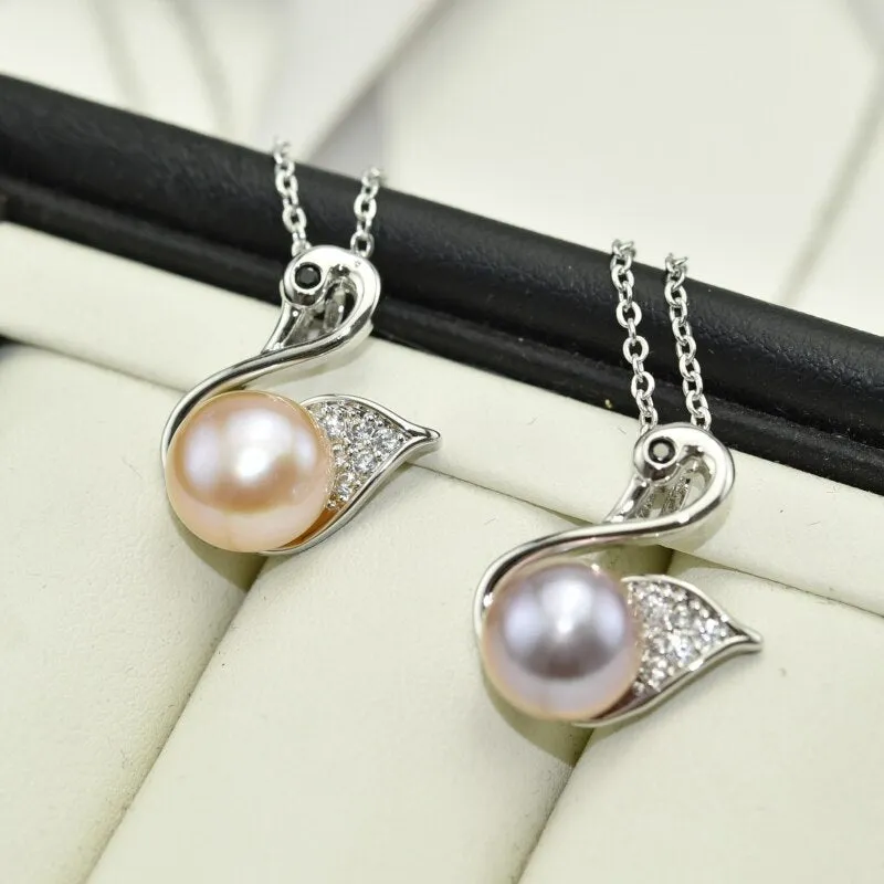 Big High Quality Pearl Jewelry Swan Necklace